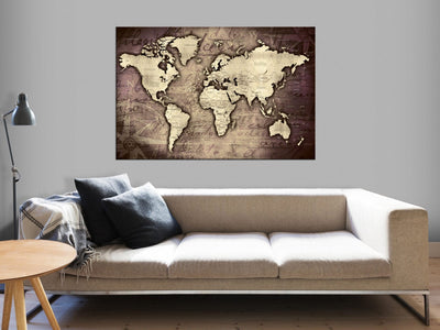 Kanva ar vintāžas karti brūnos toņos - Dārgakmeņu pasaule (x1), 91878 G-ART.