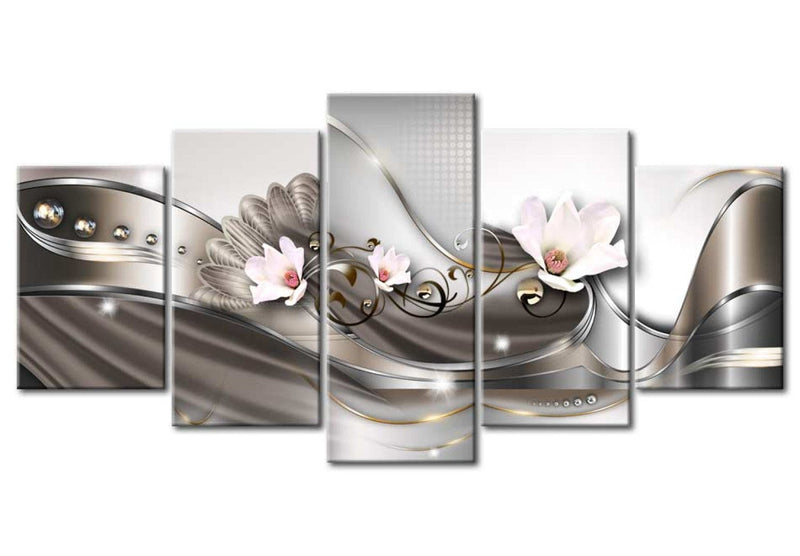 Kanva ar ziediem uz abstrakta fona - Maija rīts, (x5), 50073 G-ART.
