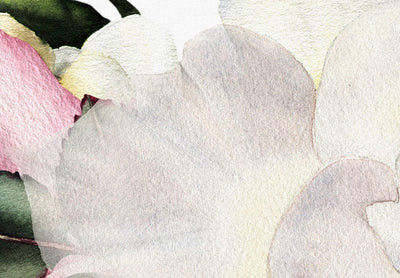 Kanva ar ziediem uz balta fona - Rožu kompozīcija, (x 5), Krāsaina, 118363 G-ART.