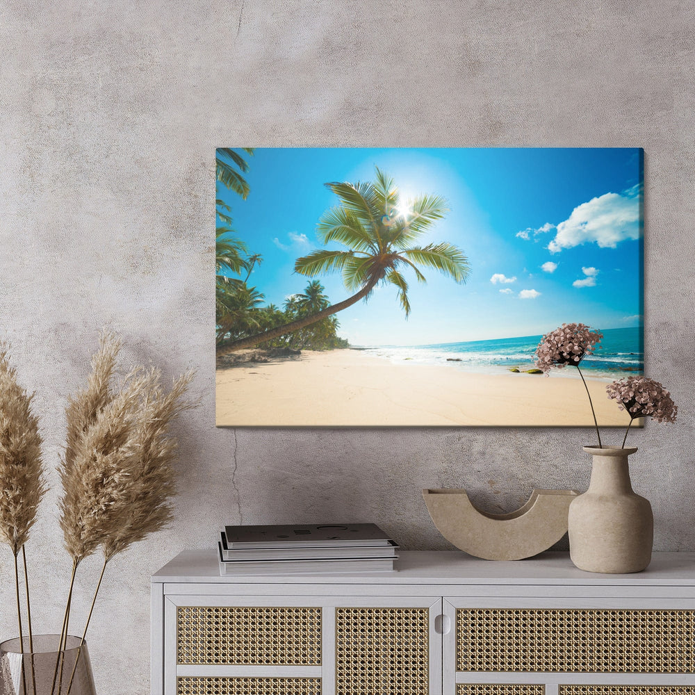 Kanva - Balta pludmale ar palmu, N-508 X-ART