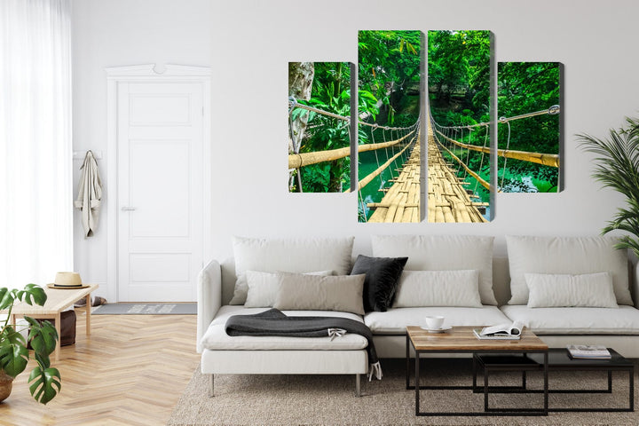 Kanva - Bambusa tilts lietus mežā, N-1931 X-ART