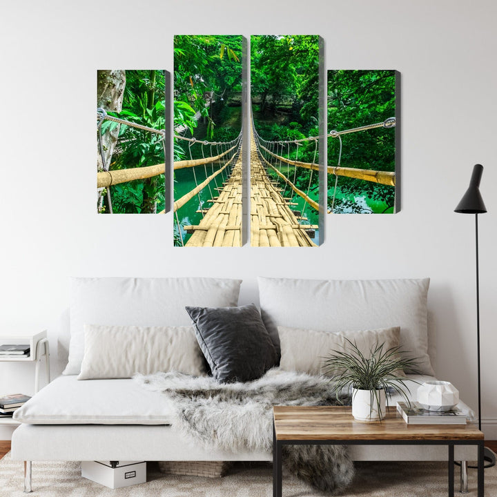 Kanva - Bambusa tilts lietus mežā, N-1931 X-ART