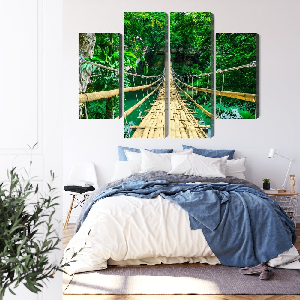 Kanva - Bambusa tilts lietus mežā, N-1931 X-ART