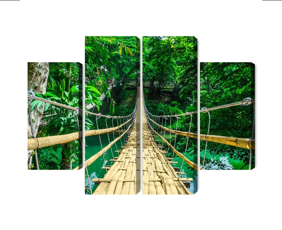 Kanva - Bambusa tilts lietus mežā, N-1931 X-ART