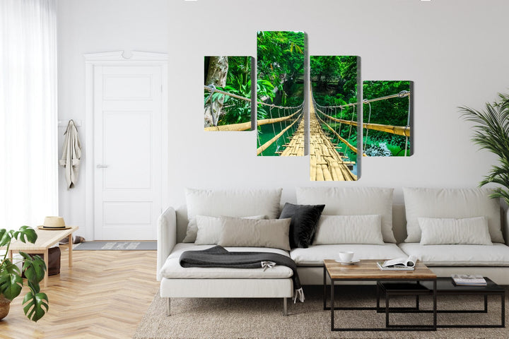 Kanva - Bambusa tilts lietus mežā, N-1932 X-ART