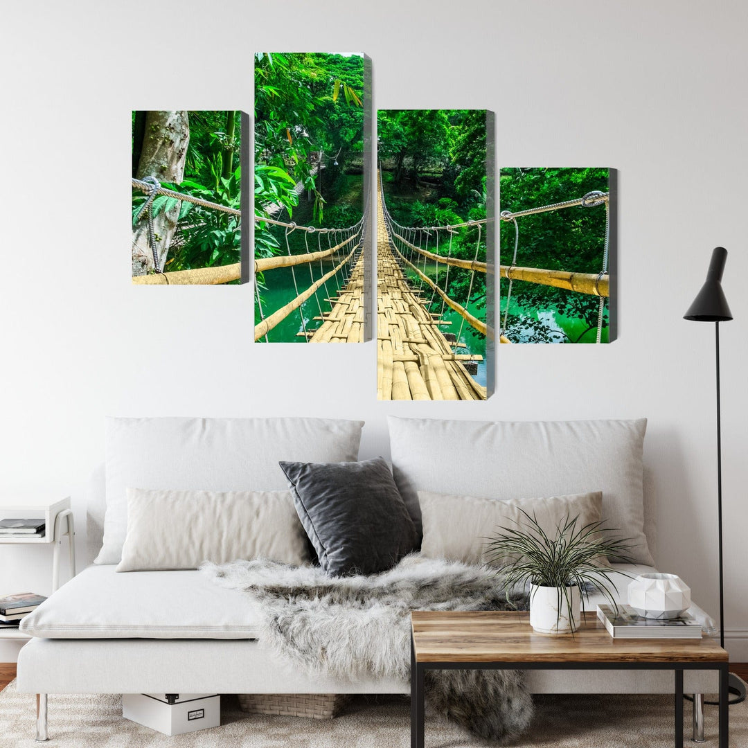 Kanva - Bambusa tilts lietus mežā, N-1932 X-ART