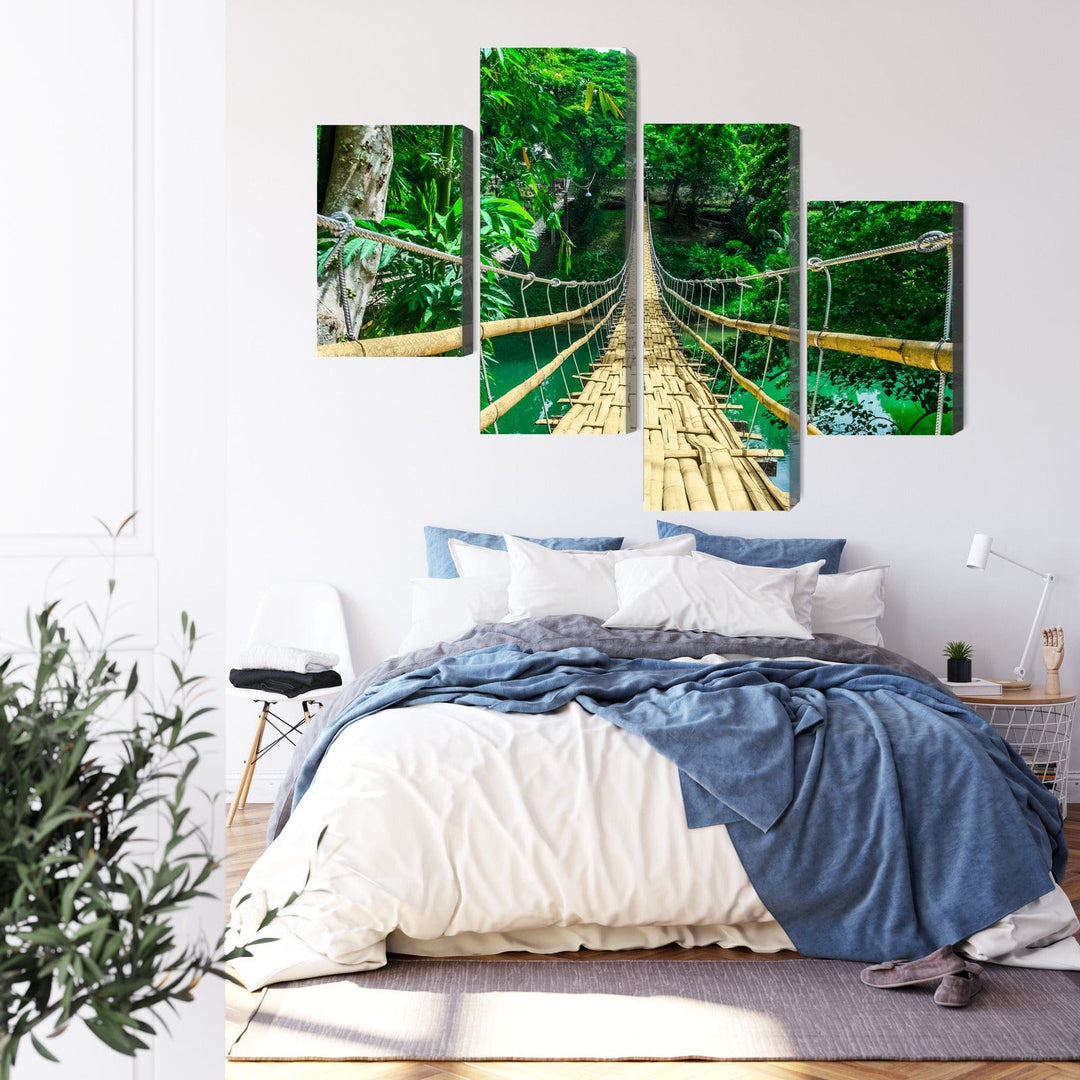 Kanva - Bambusa tilts lietus mežā, N-1932 X-ART