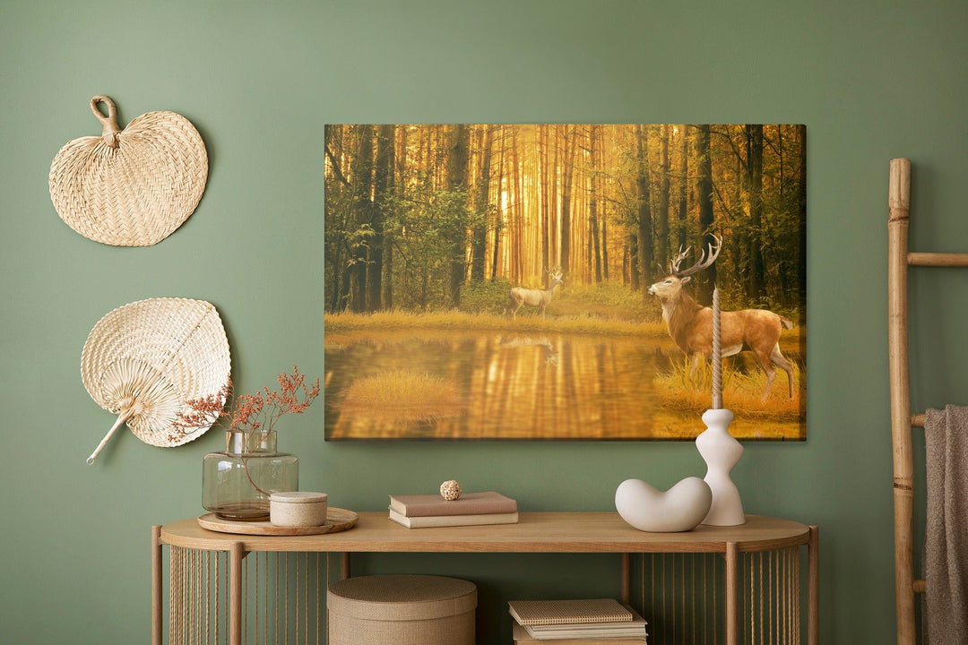 Kanva - Briedis pie ezera mežā, N-975 X-ART