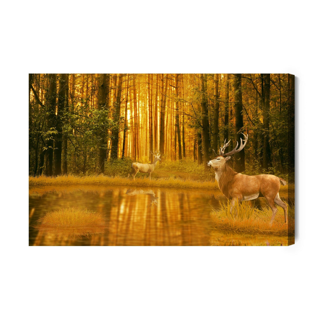 Kanva - Briedis pie ezera mežā, N-975 X-ART