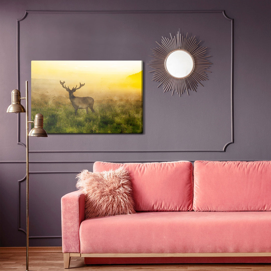 Kanva - Briedis un miglains rīts, N-758 X-ART