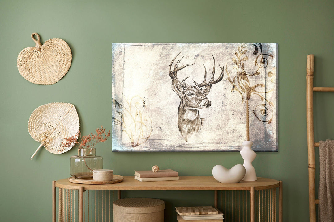 Kanva - Briedis vintage stilā, N-213 X-ART