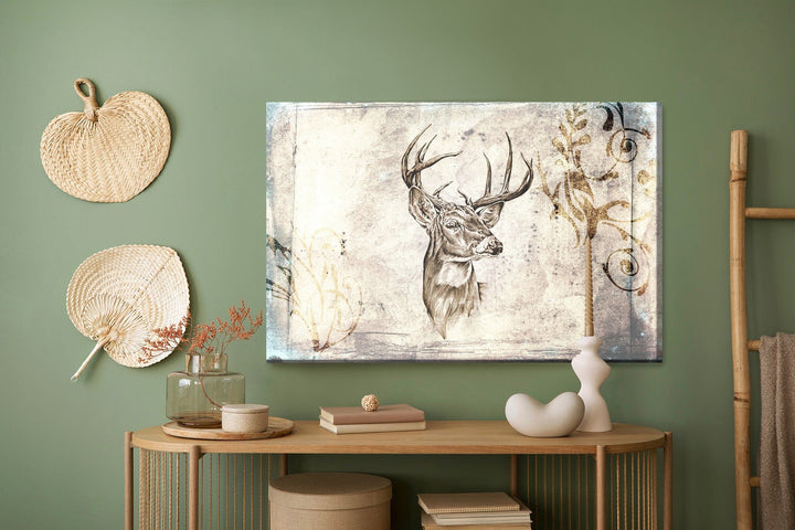 Kanva - Briedis vintage stilā, N-213 X-ART