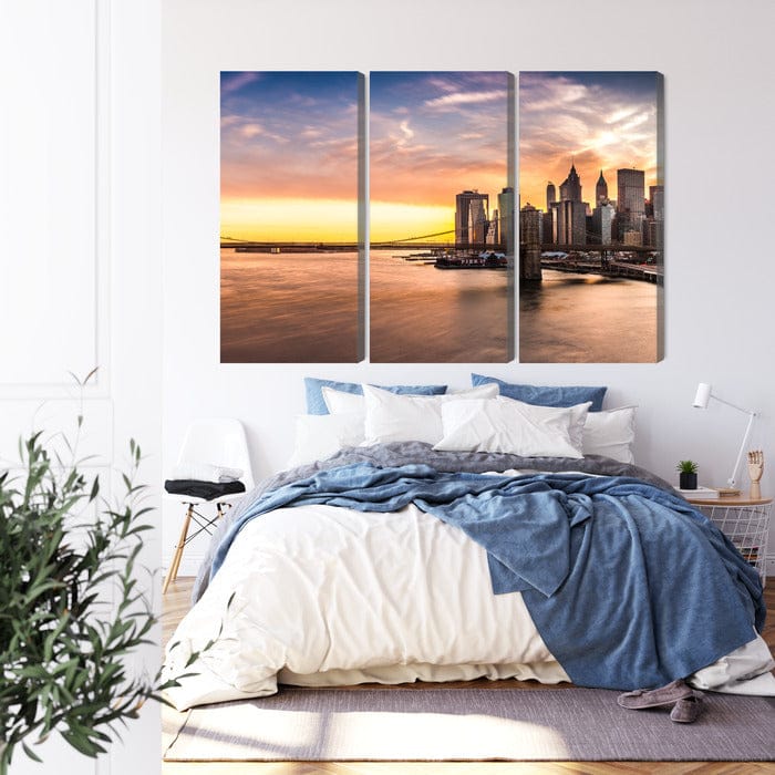 Kanva: Bruklinas tilta panorāma saulrietā X-ART