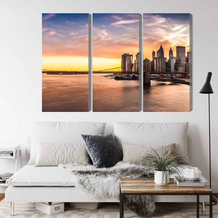 Kanva: Bruklinas tilta panorāma saulrietā X-ART