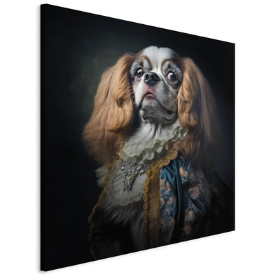 Kanva - Čārlza spaniels - lepna aristokrātiska suņa portrets, 150161 G-ART