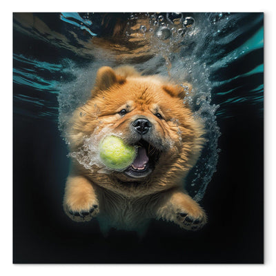 Kanva - Čau čau - peldošs suns ar bumbu mutē, 150206 G-ART