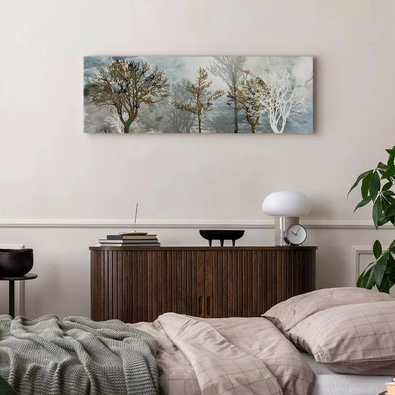 Kanva - dabas motīvs - Sudraba rīts, (x 1), pelēkos toņos, 122317 G-ART