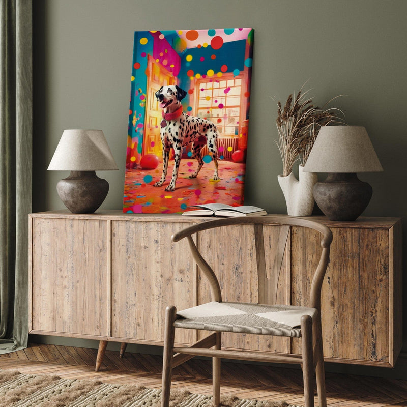 Kanva - Dalmācietis - plankumains suns krāsainā istabā, 150226 G-ART