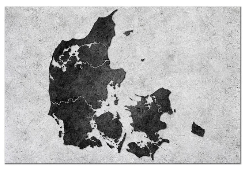 Kanva - Dānija uz akmens faktūras - Ziemeļvalstu kontūru karte (x 1), 135177 G-ART.