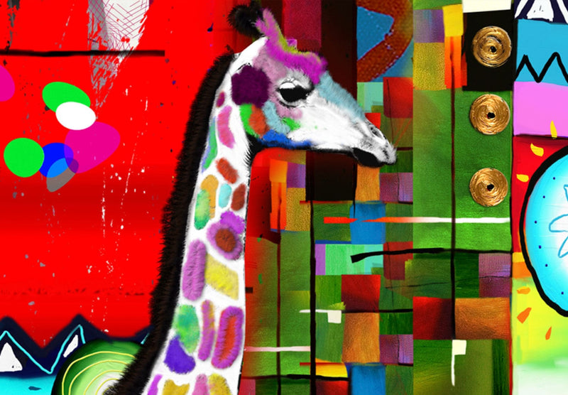 Kanva -Daudzkrāsaina abstrakcija - Krāsainā savanna, 91099, (x1) G-ART.
