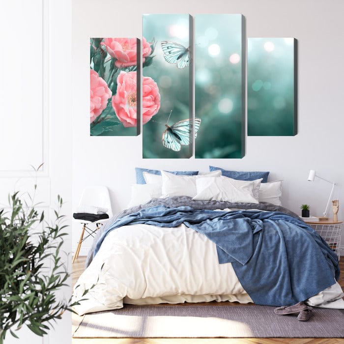 Kanva - Delikāti ziedi un tauriņi, N-4026 X-ART