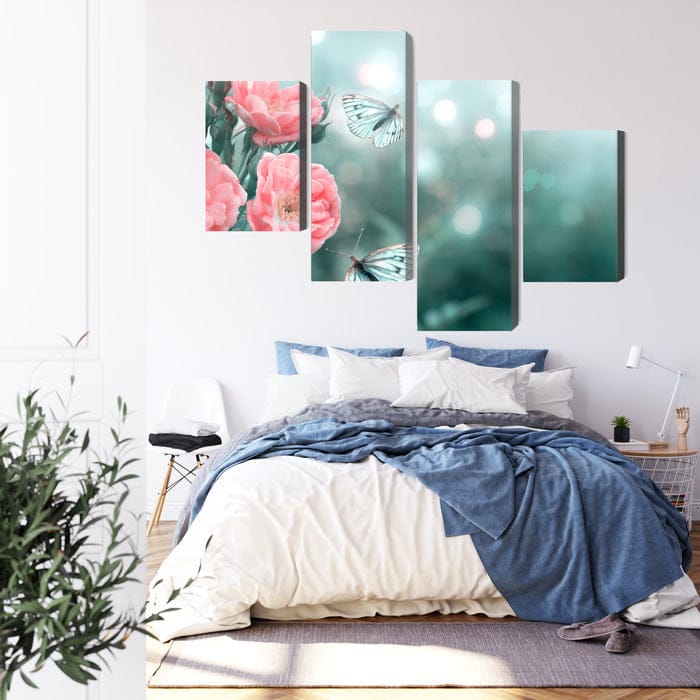 Kanva - Delikāti ziedi un tauriņi, N-4027 X-ART