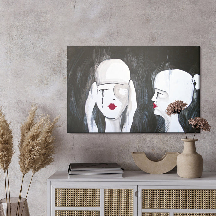 Kanva - Divu sieviešu abstrakts portrets, N-898 X-ART