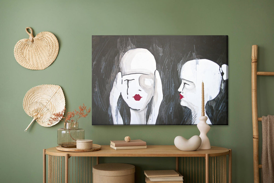 Kanva - Divu sieviešu abstrakts portrets, N-898 X-ART