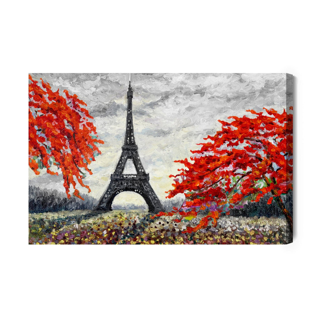 Kanva - Eifeļa tornis starp krāsainiem kokiem, N-1122 X-ART