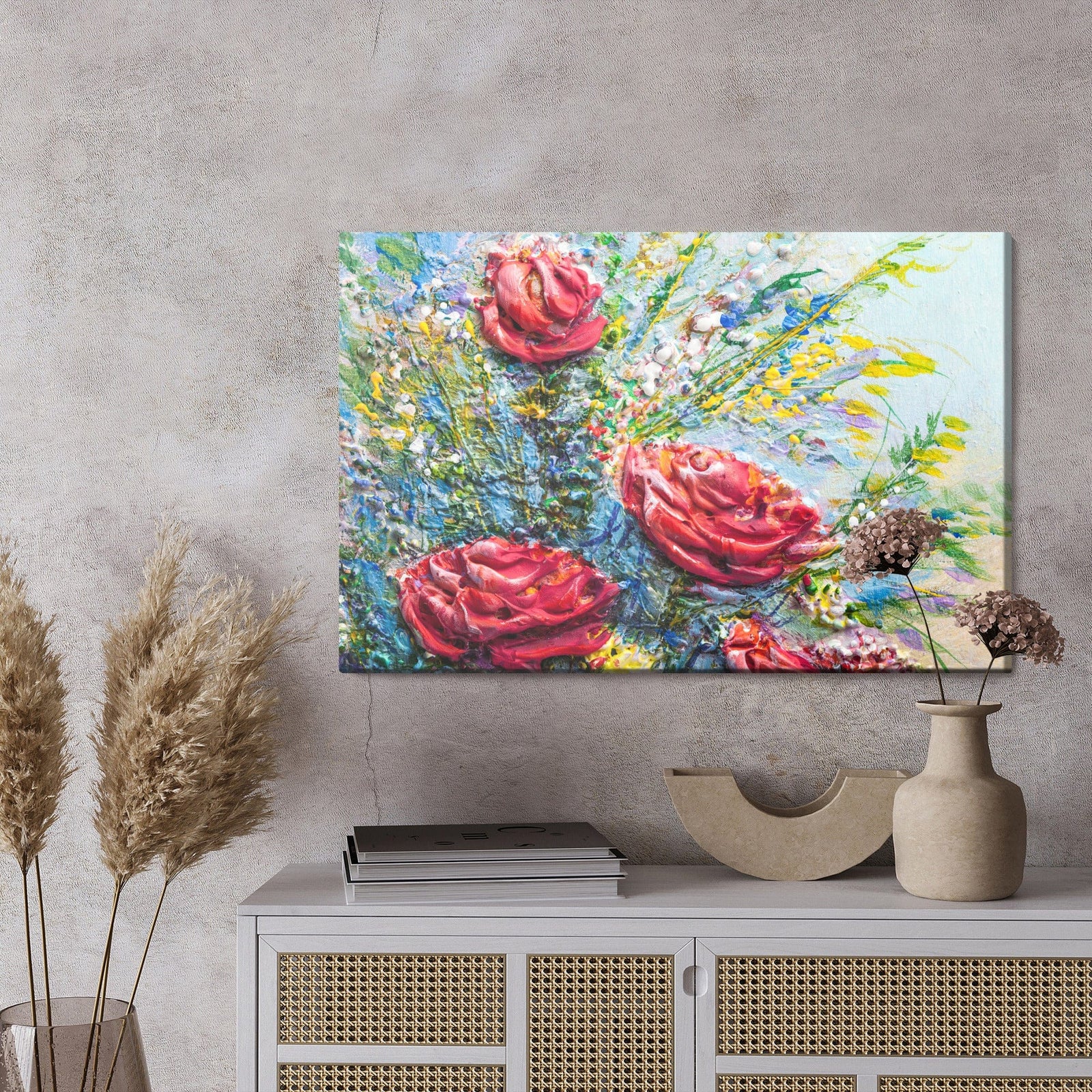 Kanva - Glezna ar ziedošām rozēm, N-1337 X-ART
