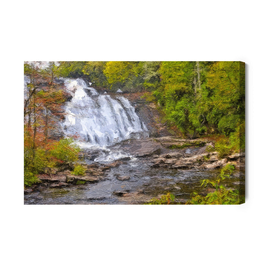 Kanva - Gleznojums ar ūdenskritumu mežā, N-1588 X-ART