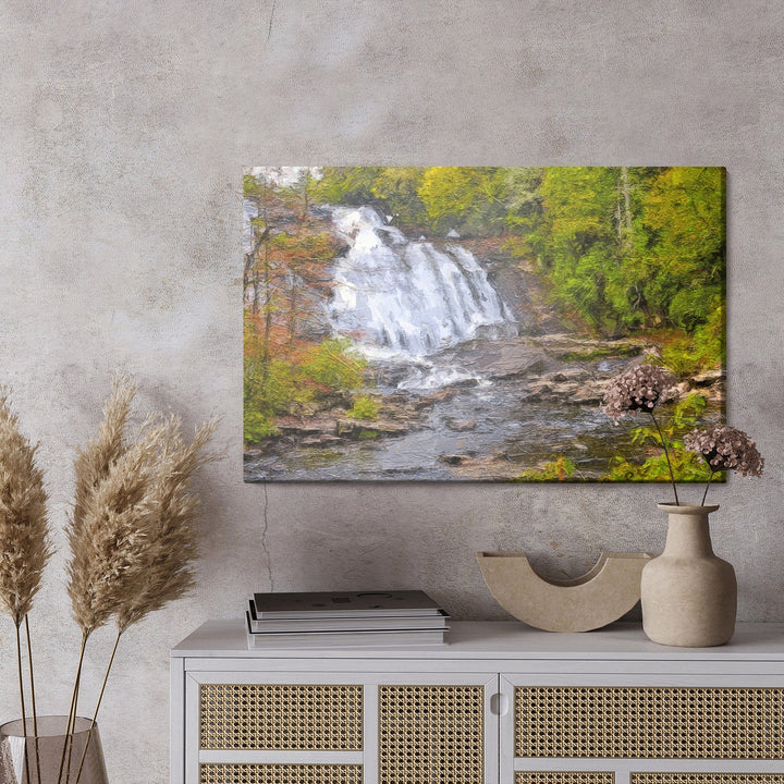 Kanva - Gleznojums ar ūdenskritumu mežā, N-1588 X-ART