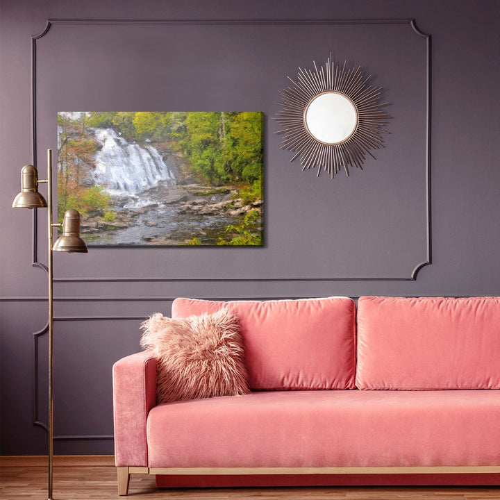 Kanva - Gleznojums ar ūdenskritumu mežā, N-1588 X-ART