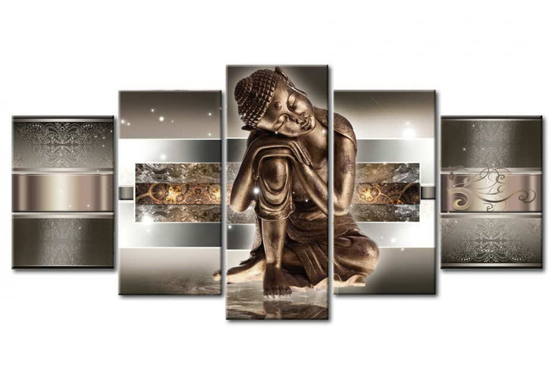 Kanva - Guļošais Buda brūnos toņos (x5), 55481 G-ART.
