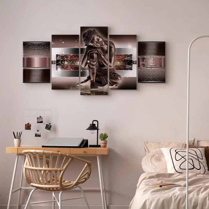 Glezna - Guļošais Buda Sarkanbrūnos toņos (x5), 55731 ART XL