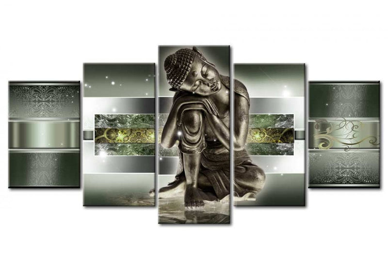 Kanva - Guļošais Buda zaļās krāsās (x5), 55474 G-ART.