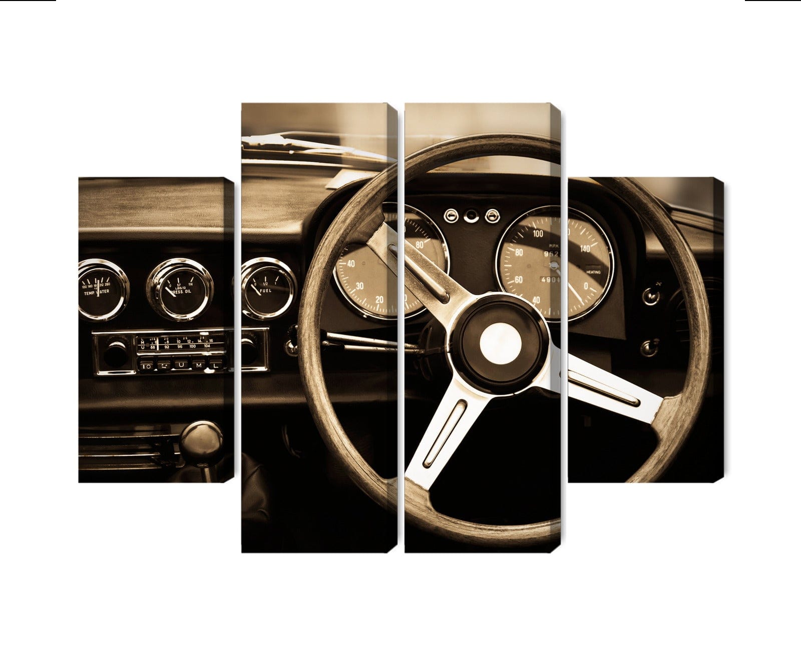 Kanva - Instrumentu panelis vintāžas auto, N-3164 X-ART