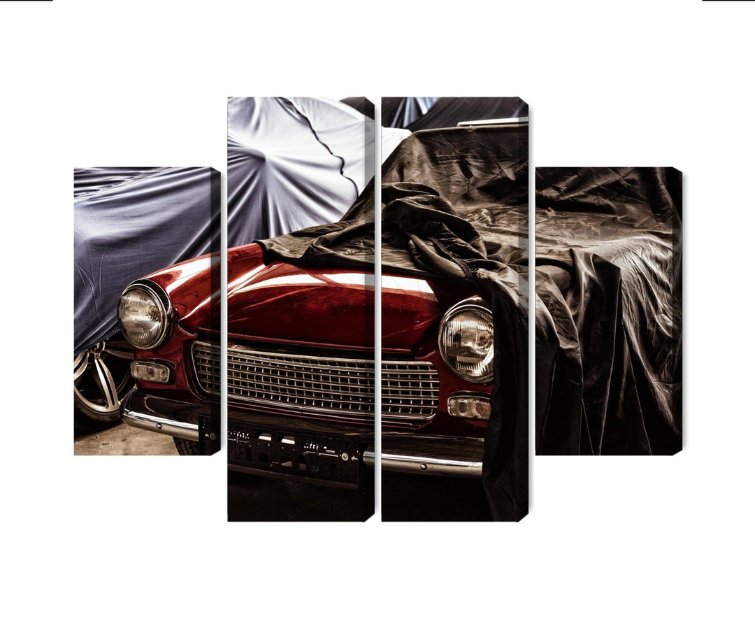 Kanva - Itālijas retro automašīna, kas pārklāta ar audumu, N-3404 X-ART