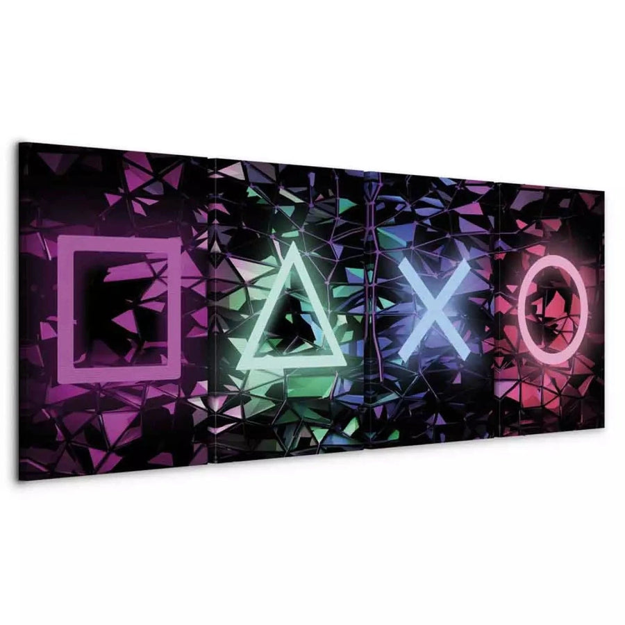 Kanva jauniešu istabai - Izklaides simboli, (x 4), 125891, 🎮 ART XL