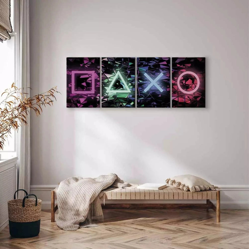 Kanva jauniešu istabai - Izklaides simboli, (x 4), 125891, 🎮 ART XL