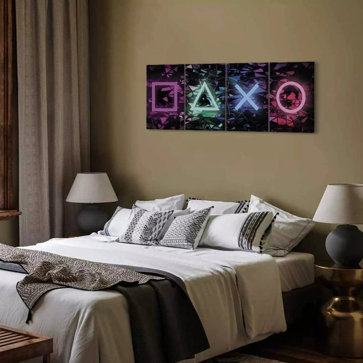 Kanva jauniešu istabai - Izklaides simboli, (x 4), 125891, 🎮 ART XL