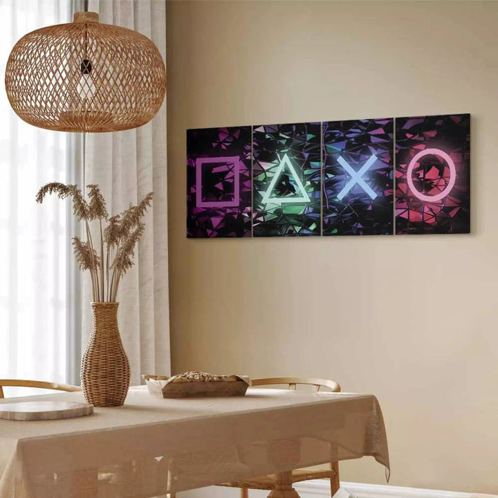 Kanva jauniešu istabai - Izklaides simboli, (x 4), 125891, 🎮 ART XL