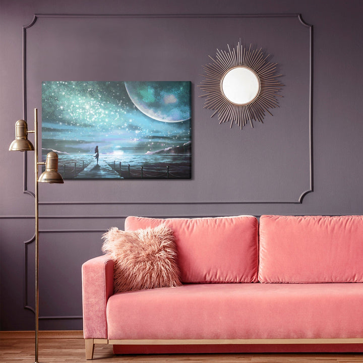 Kanva - Jūra un piestātne fantāzijas stilā, N-553 X-ART