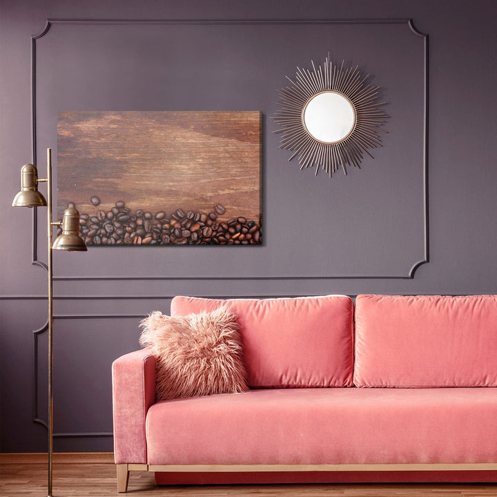 Kanva - Kafijas pupiņas uz koka fona, N-2653 X-ART