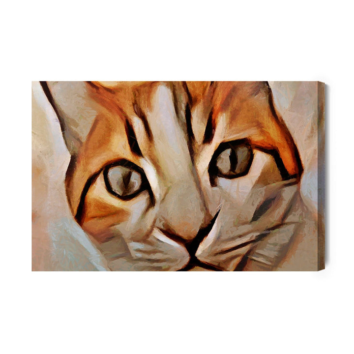 Kanva - Kaķa portrets, it kā uzgleznots, N-1461 X-ART