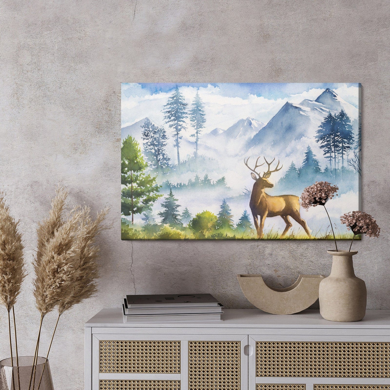 Kanva - Kalnu ainava ar briežiem, N-1041 X-ART