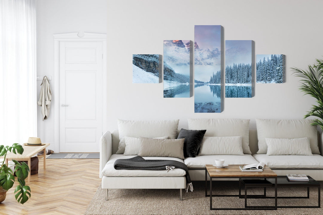 Kanva - Kanādas Morēnas ezers ziemas dienā, N-4434 X-ART