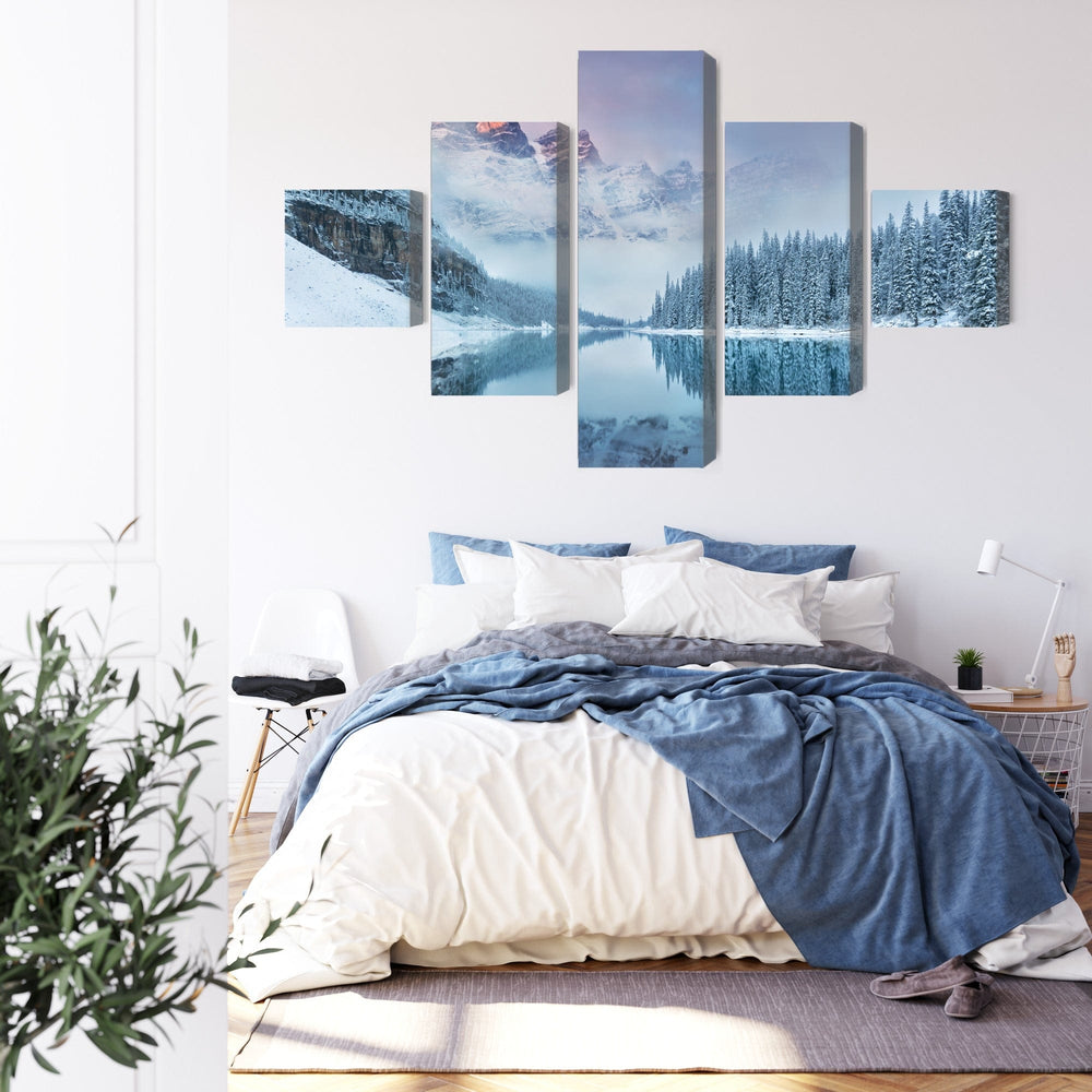 Kanva - Kanādas Morēnas ezers ziemas dienā, N-4434 X-ART