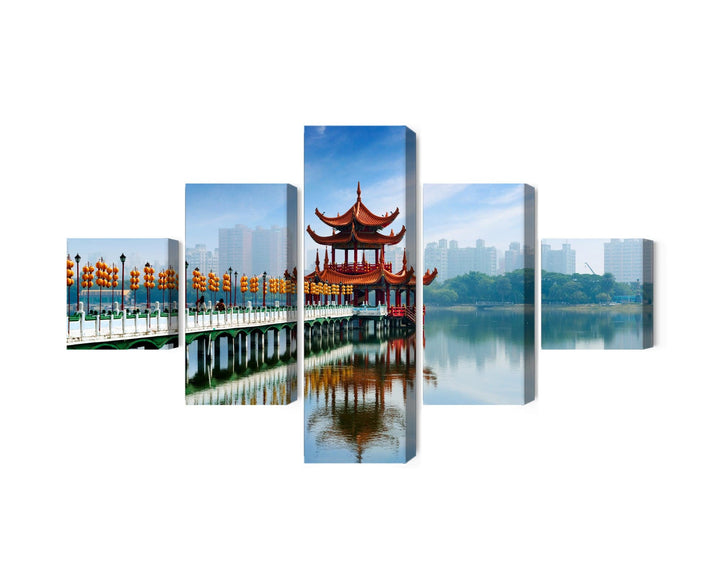 5 daļu kanva: Kaohsiung atrakcija, zila X-ART