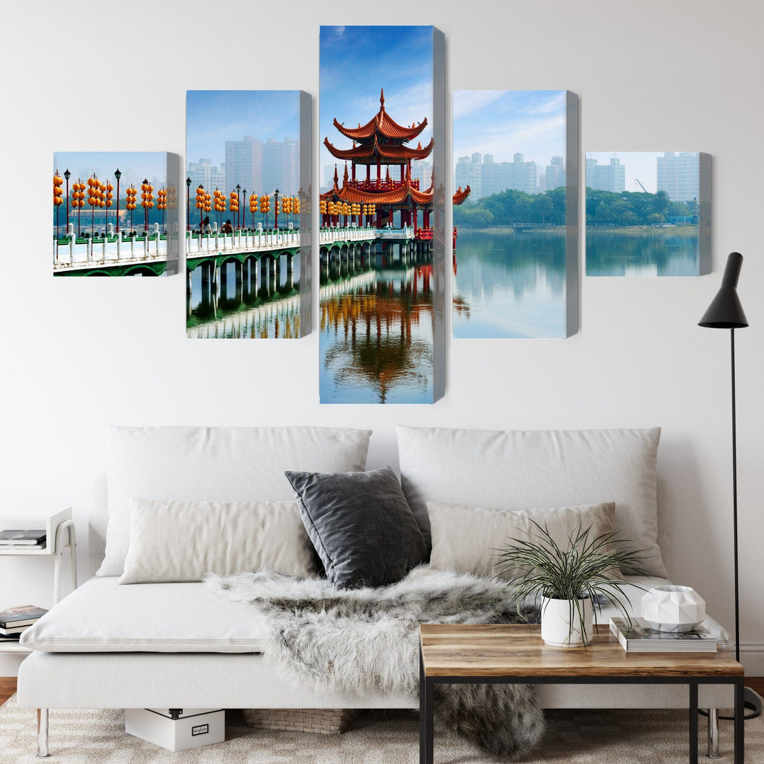 5 daļu kanva: Kaohsiung atrakcija, zila X-ART